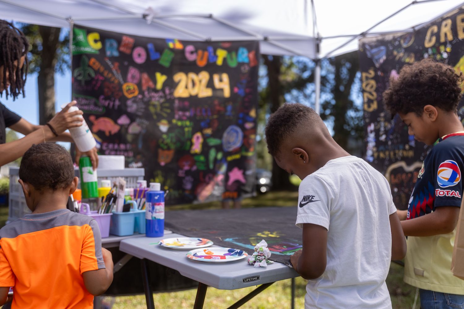 Children at Creole Culture Day 2024 in Grand Coteau